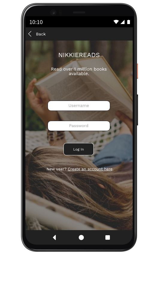 NIKKIEREADS Login Page